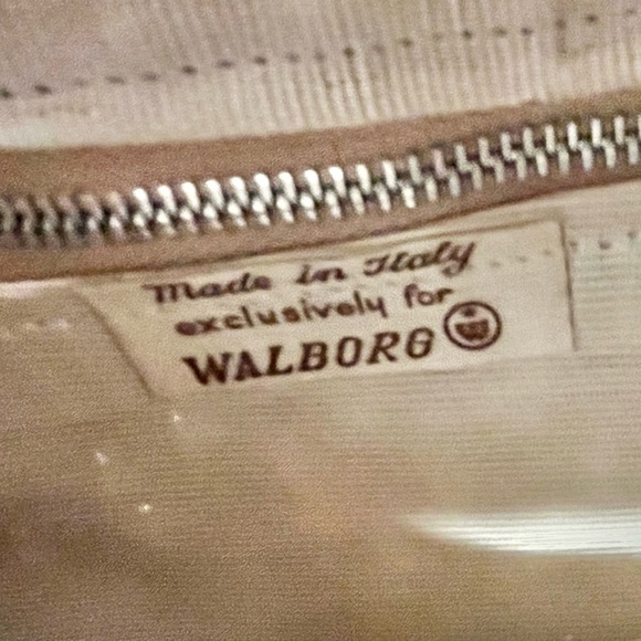 WALBORG VTG woven straw/ raffia handbag/Purse/clutchflower detail made in Italy - Picture 5 of 11